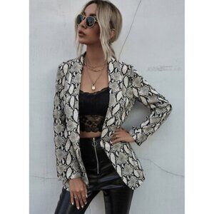 Shein‎ Animal Print Lightweight Blazer